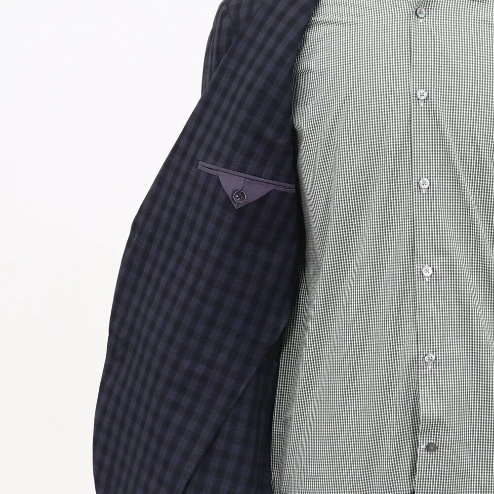 Calibrate 44R Blue Check 2-Button Sport Coat Blazer Jacket T136
